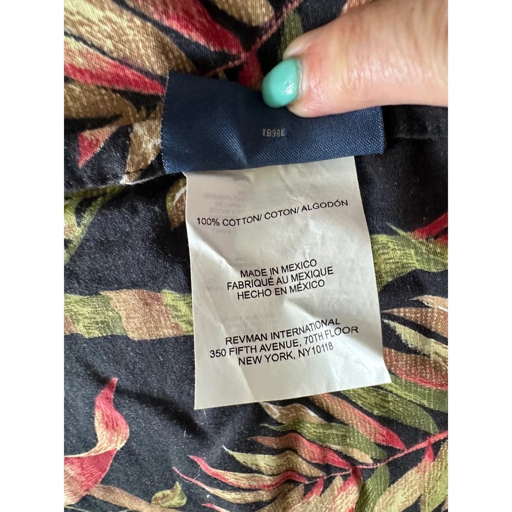 Tommy Bahama Home King Pillow Shams Jungle Drive Leaf Floral Black se of 2 EUC